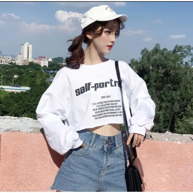 Áo Croptop tay dài Form rộng 